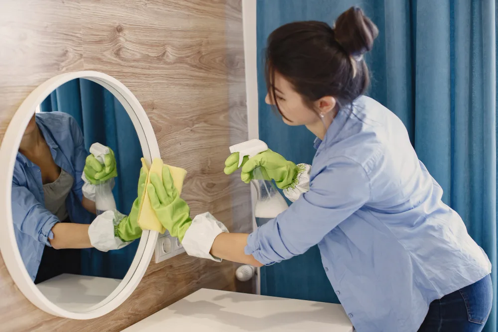 Modern apartment building foyer and common area cleaned to hotel standards