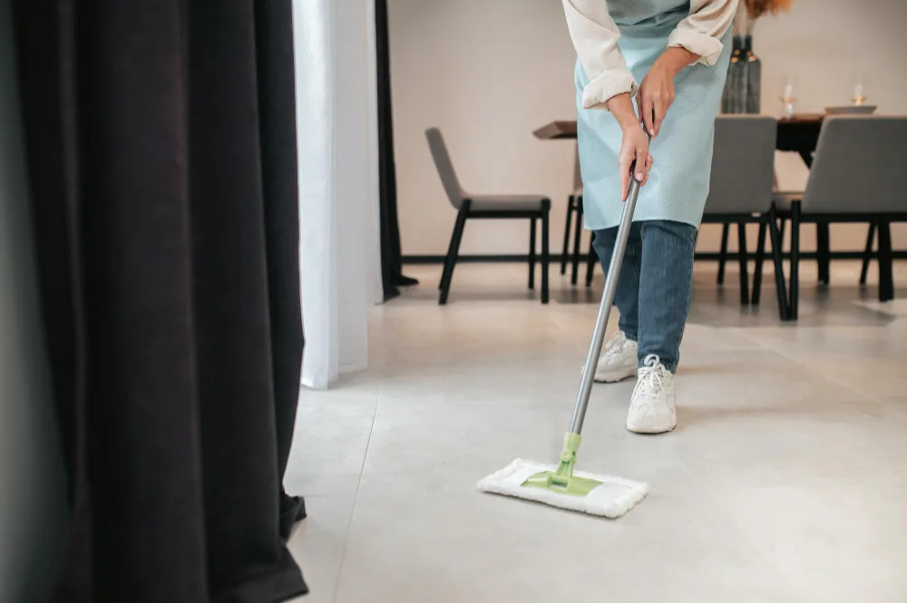 Modern apartment building foyer and common area cleaned to hotel standards